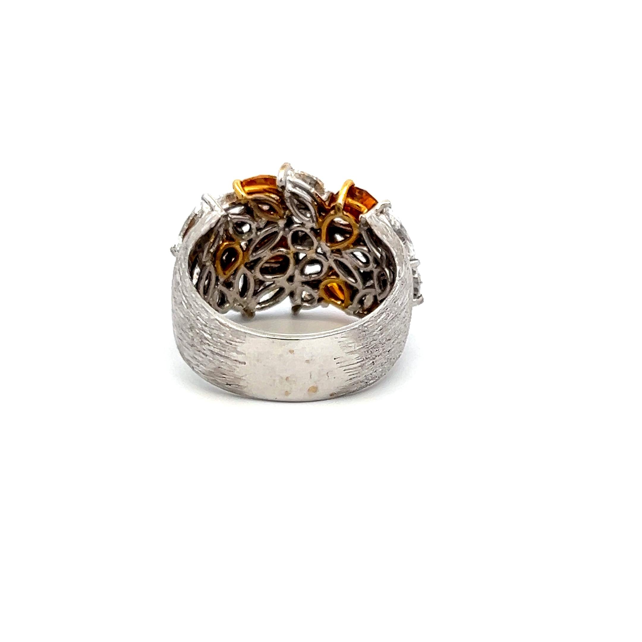 4.50 Carat G-FBOY VS Diamond 18 Karat White Gold Cocktail Ring