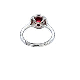 Tiffany & Co 0.63 Carat Ruby 0.36 Carat Diamond Platinum Engagement Ring