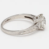 1.17 Carat Circular Brilliant Cut I SI1 Diamond Platinum Engagement Ring
