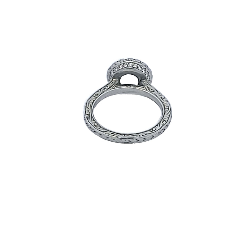 0.25 Carat Round Brilliant I SI1 Diamond Platinum Semi Mount Ring