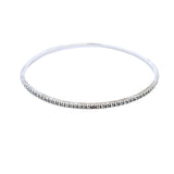 0.25 Carat Round Brilliant I VS1 Diamond Platinum Bangle Bracelet