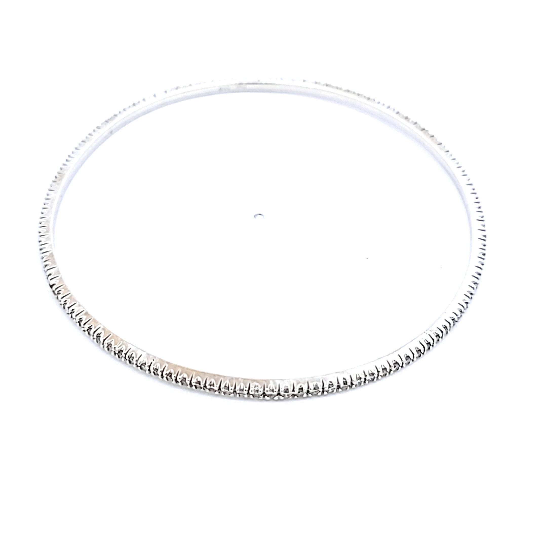 0.25 Carat Round Brilliant I VS1 Diamond Platinum Bangle Bracelet