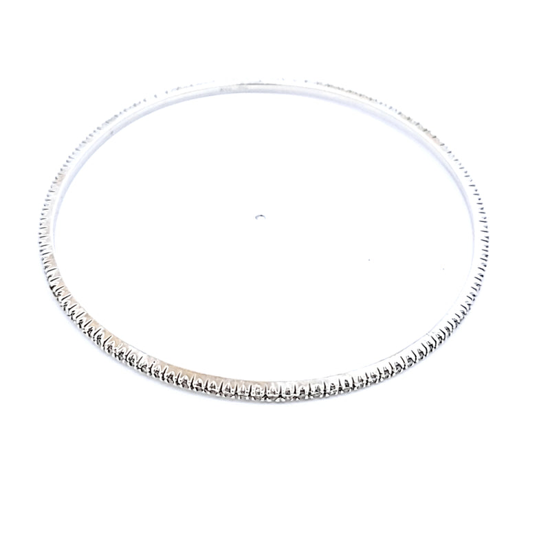 0.25 Carat Round Brilliant I VS1 Diamond Platinum Bangle Bracelet