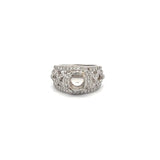 0.15 Carat Round Brilliant H SI1 Diamond Platinum Semi Mount Ring