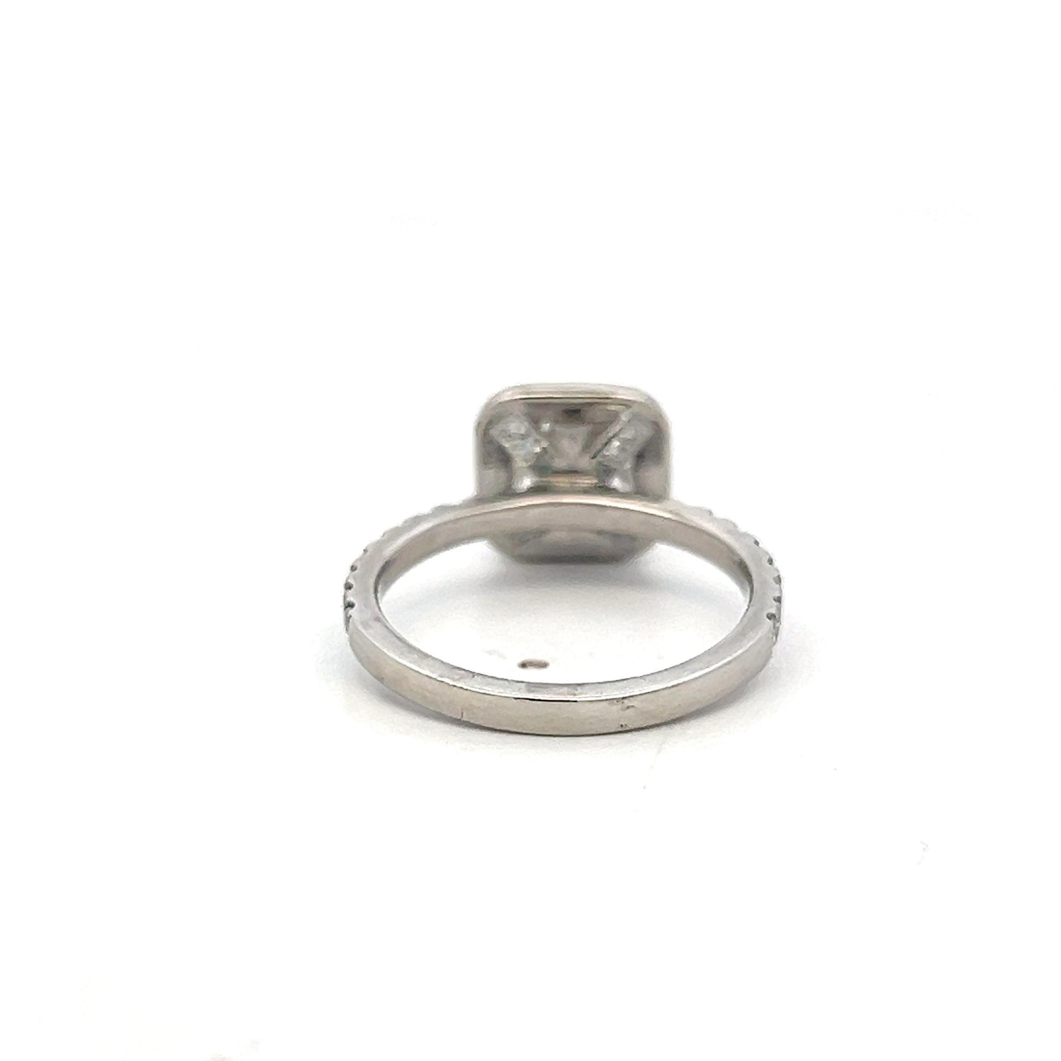 Platinum Engagement Ring with 1.9ct Lab-Grown and 0.25ct Natural Diamonds