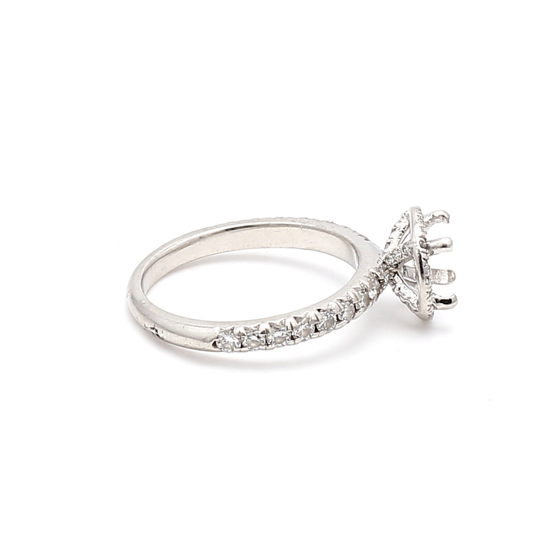 0.25 Carat Round Brilliant H SI1 Diamond Platinum Semi Mount Ring