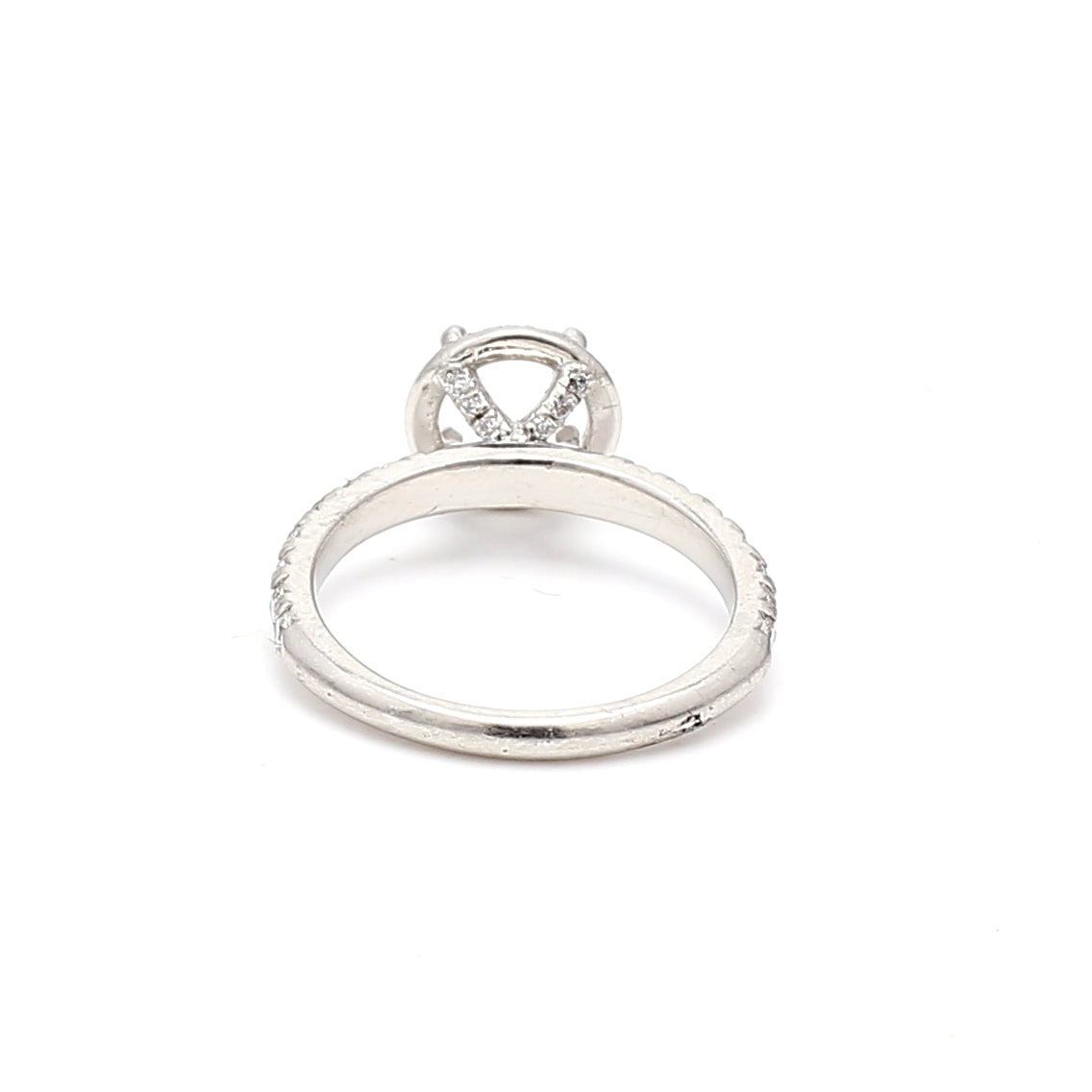 0.25 Carat Round Brilliant H SI1 Diamond Platinum Semi Mount Ring