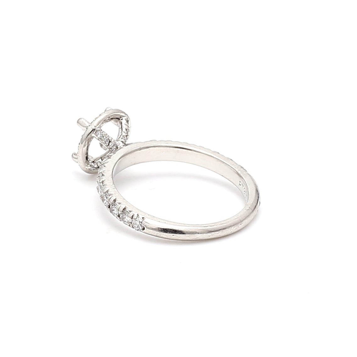 0.25 Carat Round Brilliant H SI1 Diamond Platinum Semi Mount Ring