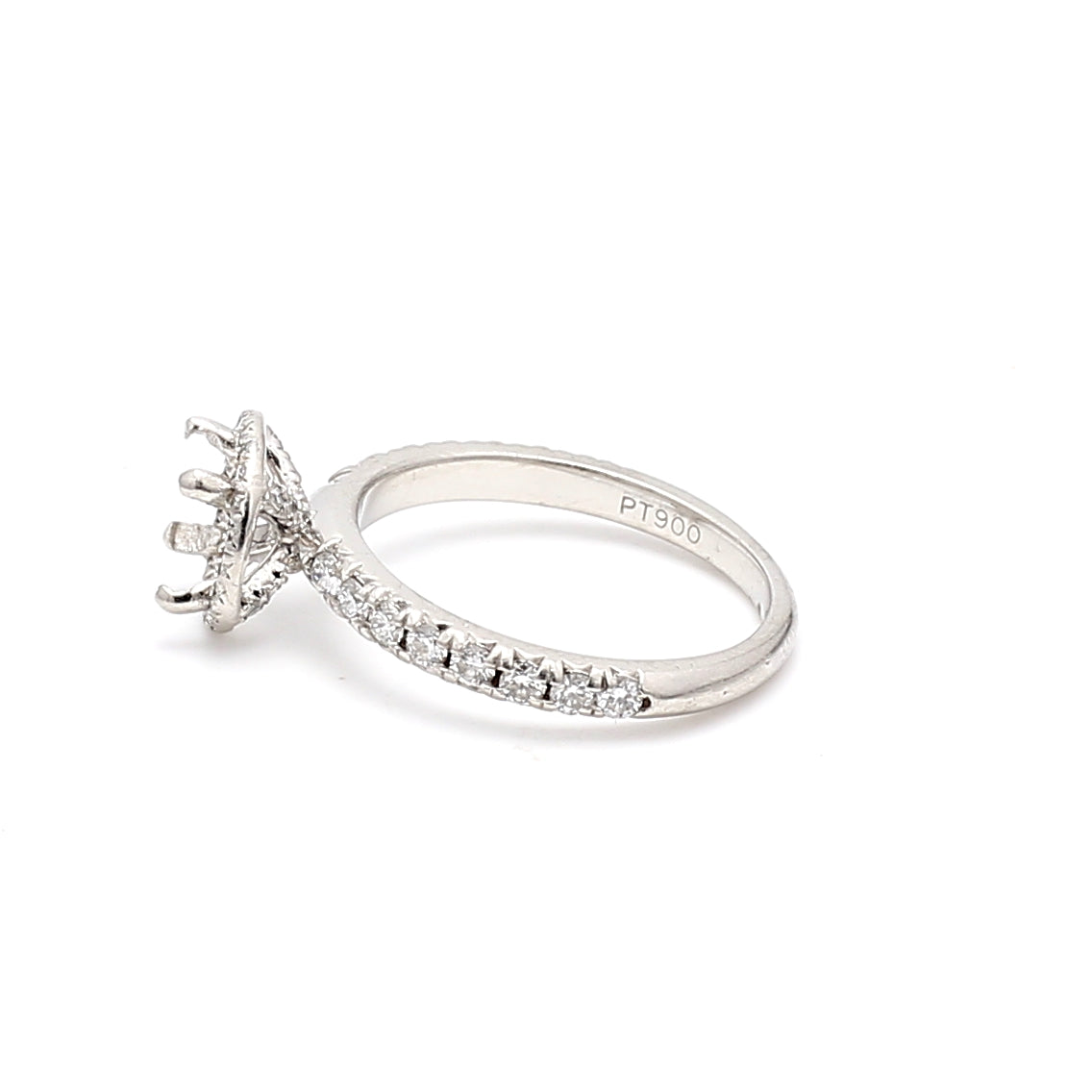 0.25 Carat Round Brilliant H SI1 Diamond Platinum Semi Mount Ring