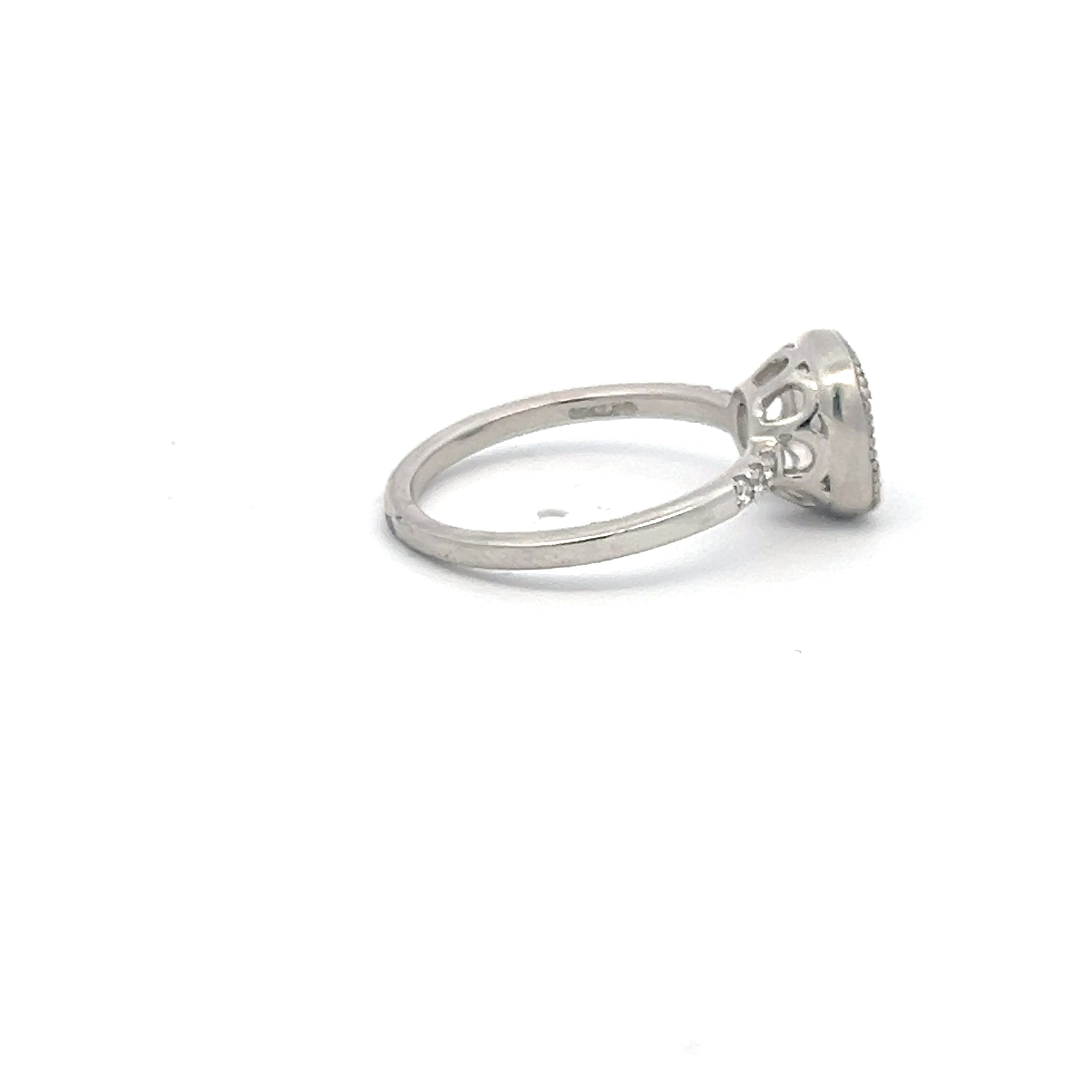Carat Round Brilliant I SI1 Diamond Platinum Semi Mount Ring