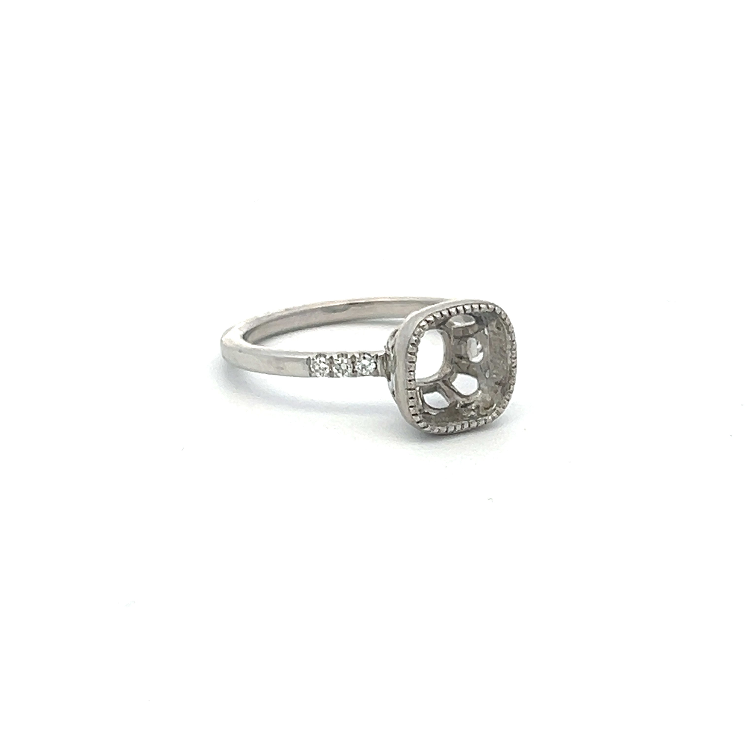 Carat Round Brilliant I SI1 Diamond Platinum Semi Mount Ring