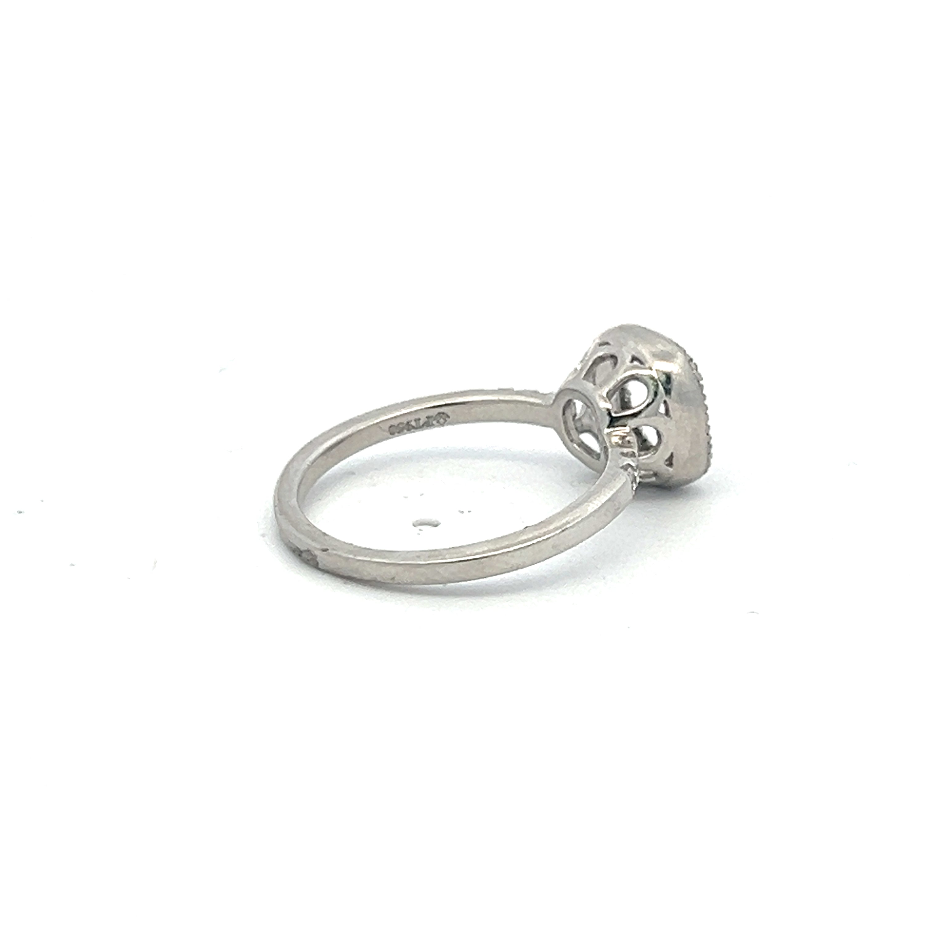 Carat Round Brilliant I SI1 Diamond Platinum Semi Mount Ring