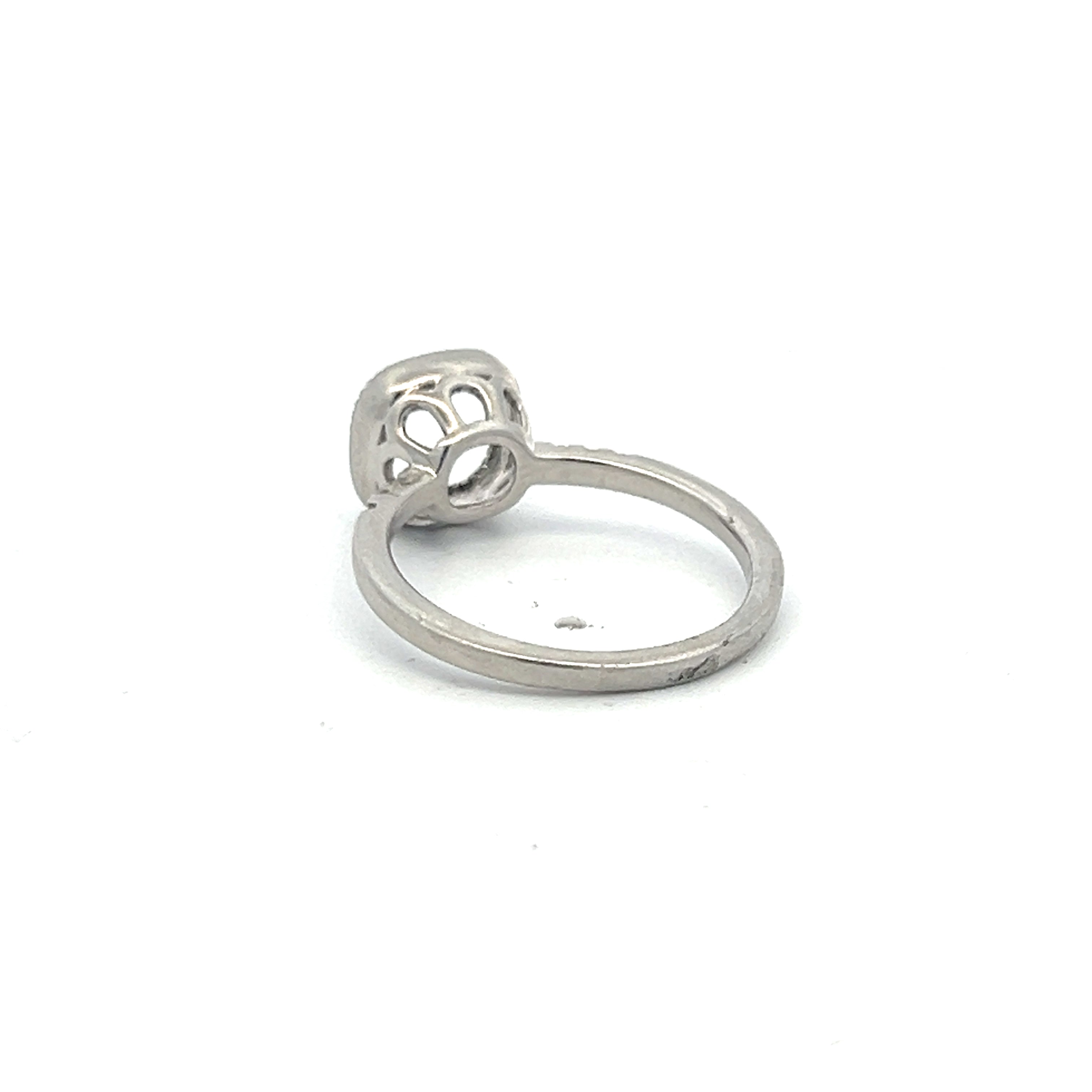 Carat Round Brilliant I SI1 Diamond Platinum Semi Mount Ring