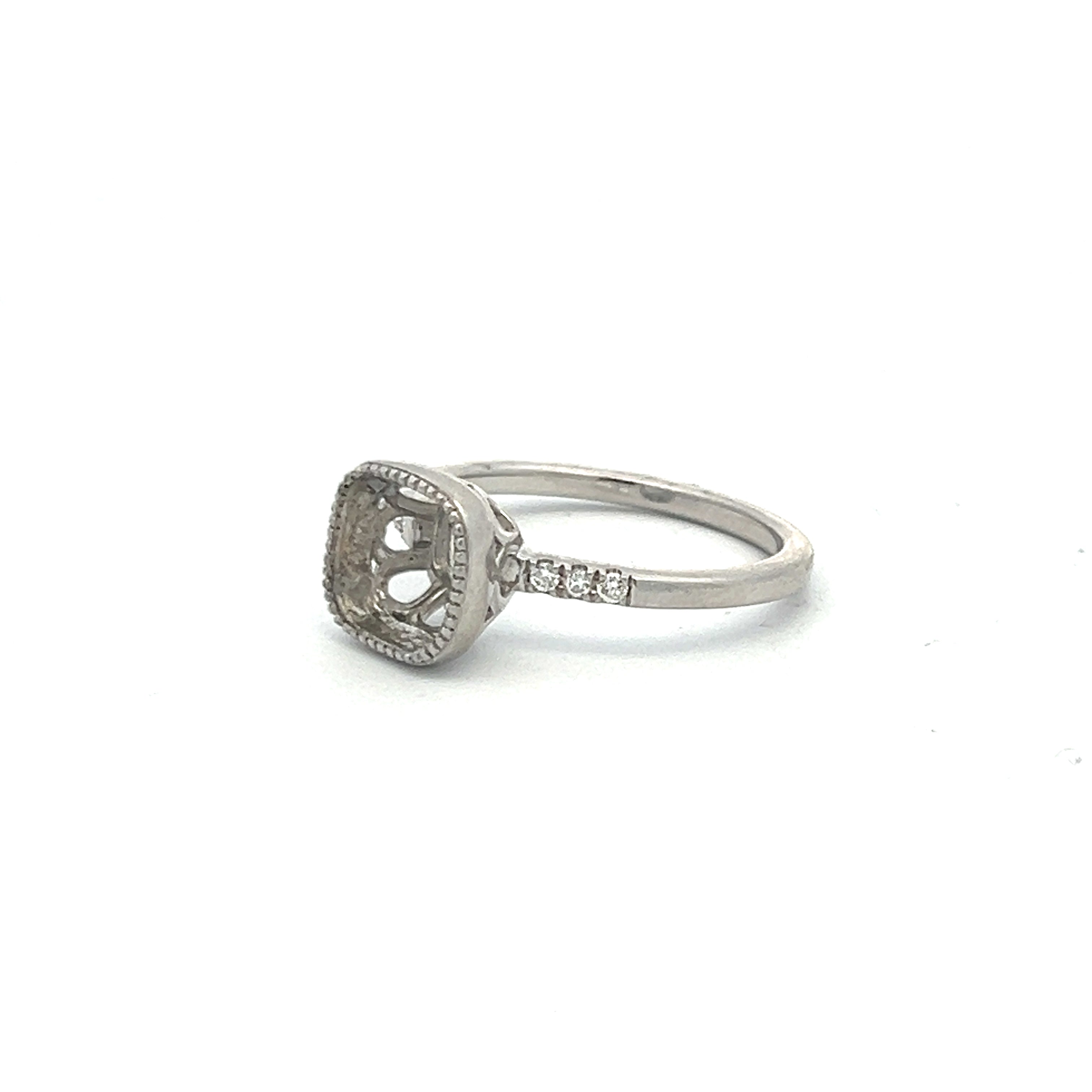 Carat Round Brilliant I SI1 Diamond Platinum Semi Mount Ring