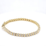 2.00 Carat Round Brilliant I SI2 Diamond 14 Karat Yellow Gold Tennis Bracelet