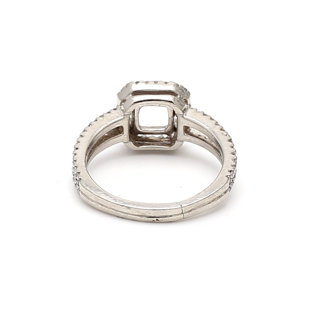 0.30 Carat Round Brilliant I SI1 Diamond Platinum Semi Mount Ring