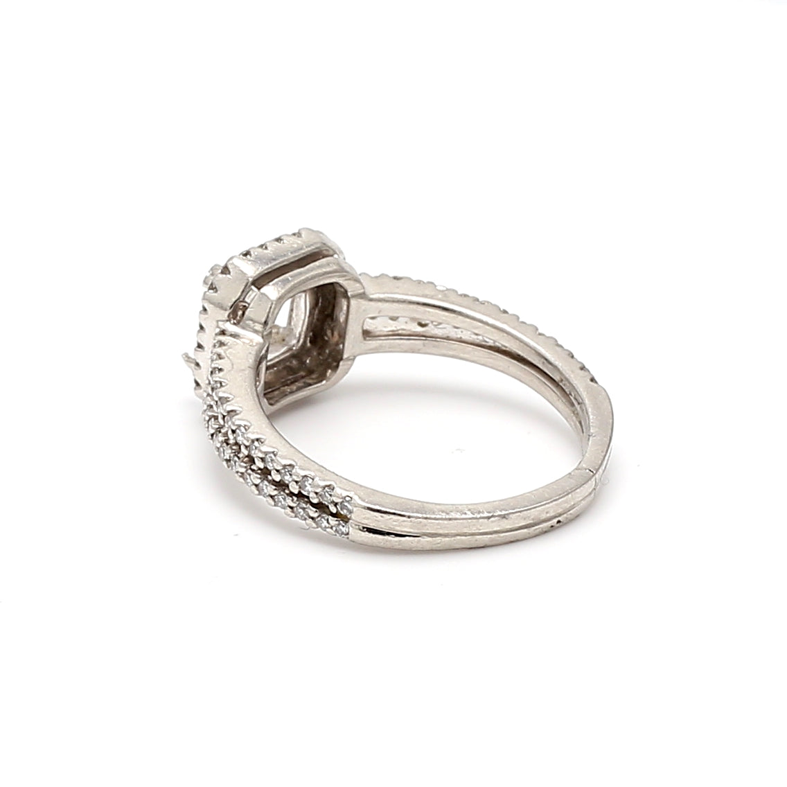 0.30 Carat Round Brilliant I SI1 Diamond Platinum Semi Mount Ring