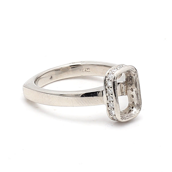 Carat Round Brilliant G SI2 Diamond Platinum Semi Mount Ring