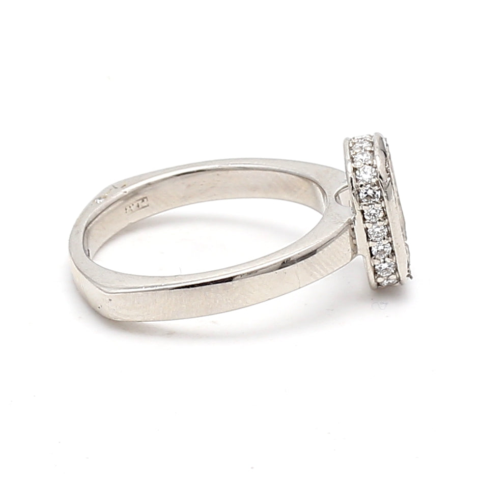 Carat Round Brilliant G SI2 Diamond Platinum Semi Mount Ring