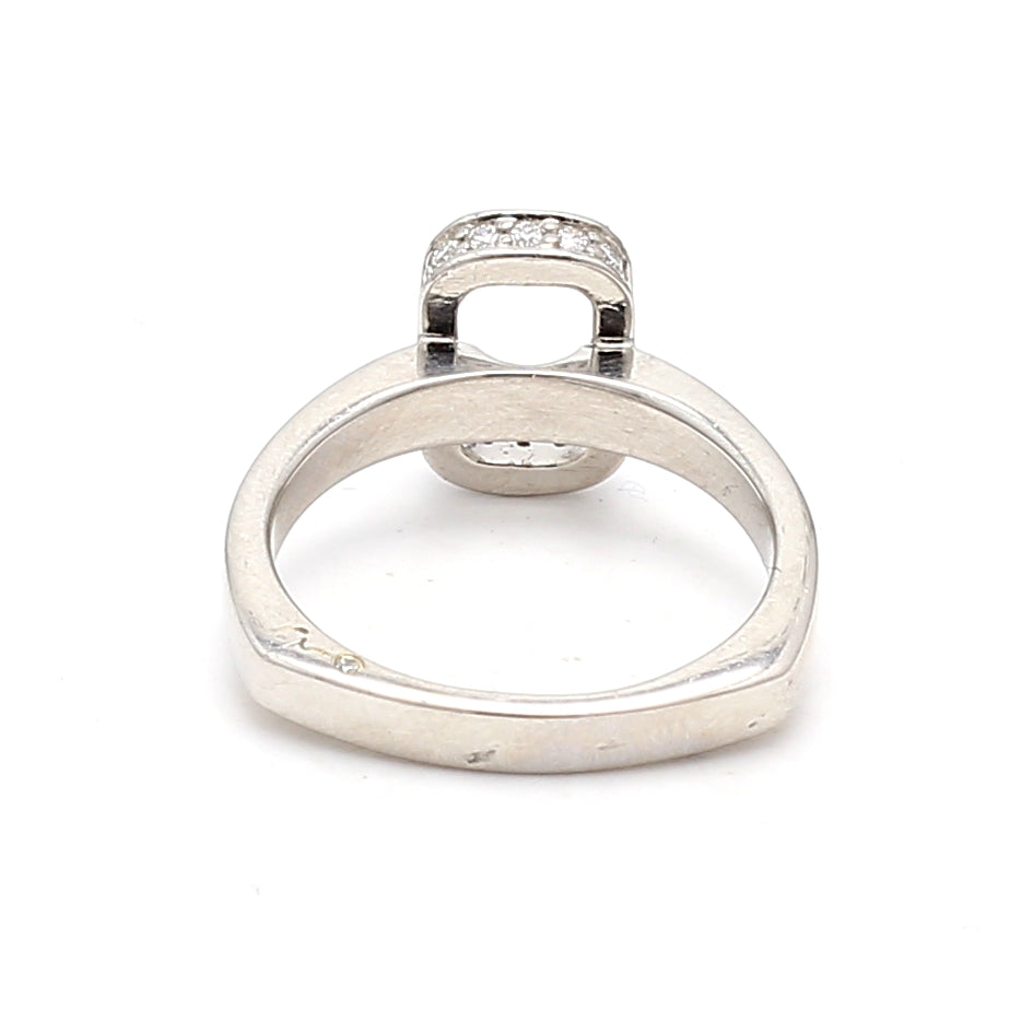 Carat Round Brilliant G SI2 Diamond Platinum Semi Mount Ring