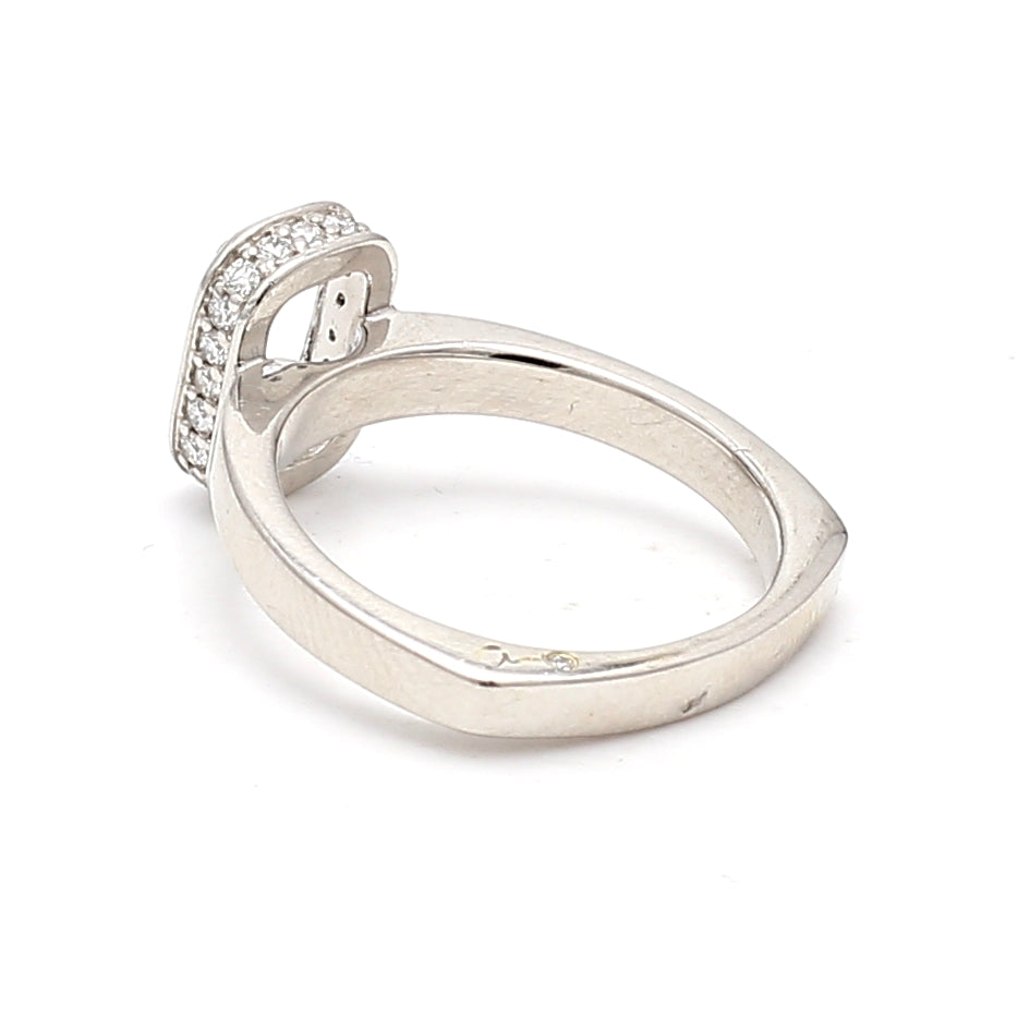 Carat Round Brilliant G SI2 Diamond Platinum Semi Mount Ring