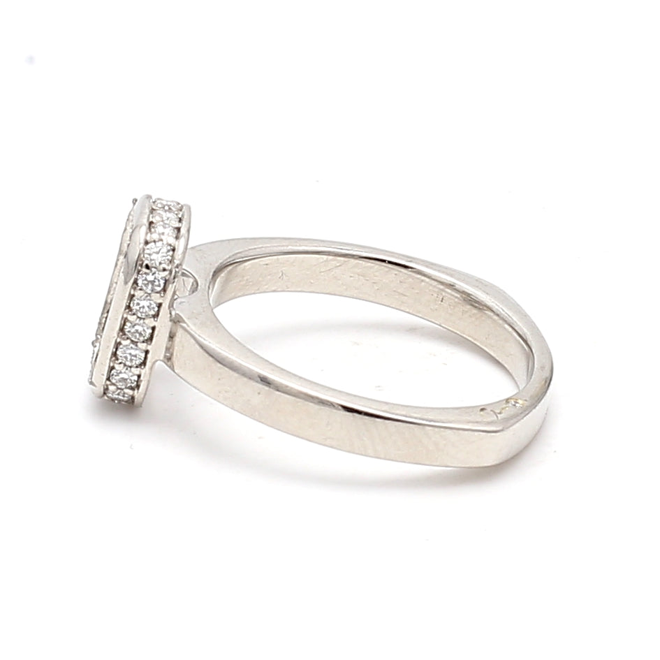 Carat Round Brilliant G SI2 Diamond Platinum Semi Mount Ring
