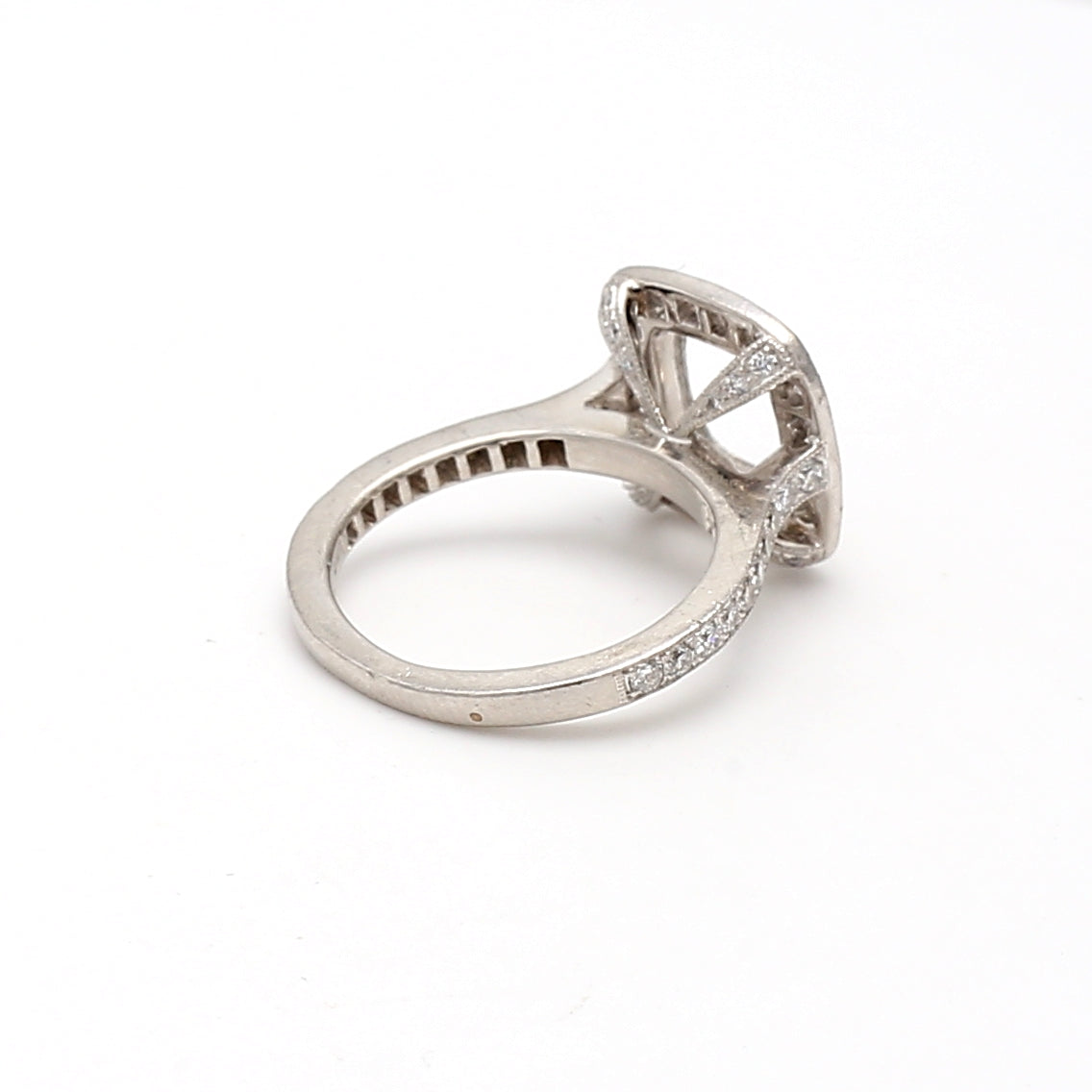 0.25 Carat Round Brilliant G SI2 Diamond Platinum Semi Mount Ring