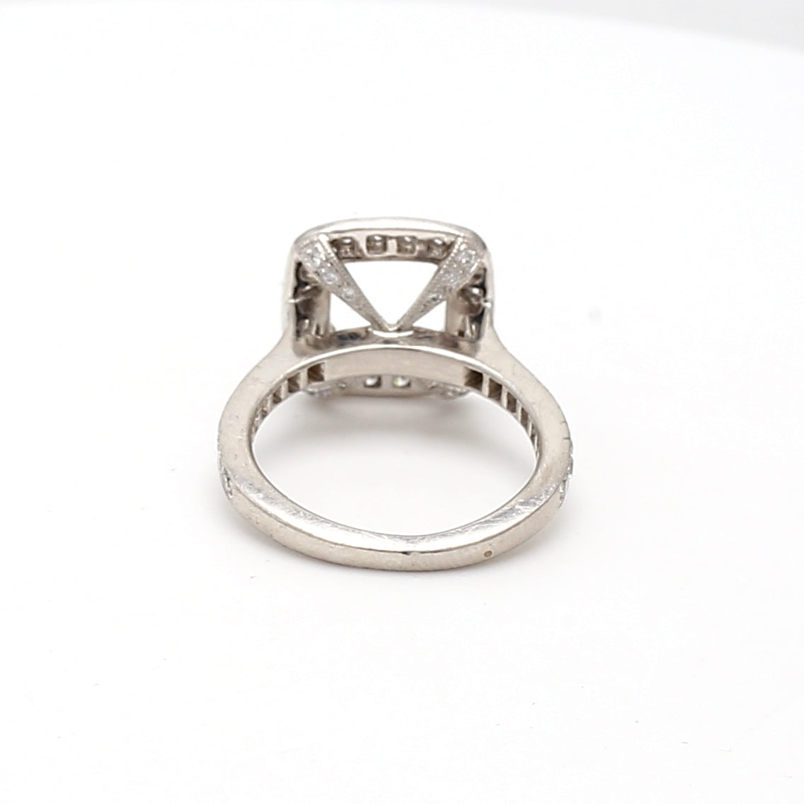0.25 Carat Round Brilliant G SI2 Diamond Platinum Semi Mount Ring