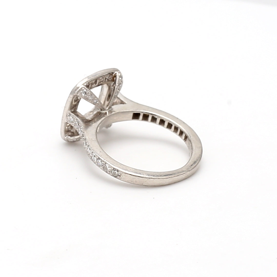 0.25 Carat Round Brilliant G SI2 Diamond Platinum Semi Mount Ring