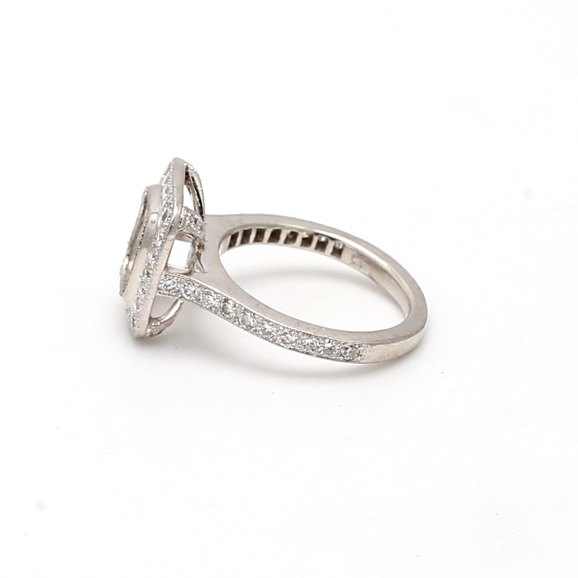0.25 Carat Round Brilliant G SI2 Diamond Platinum Semi Mount Ring