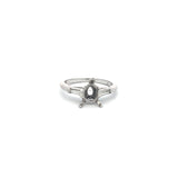 Carat Tapered Baguette Shape I SI1 Diamond Platinum Semi Mount Ring