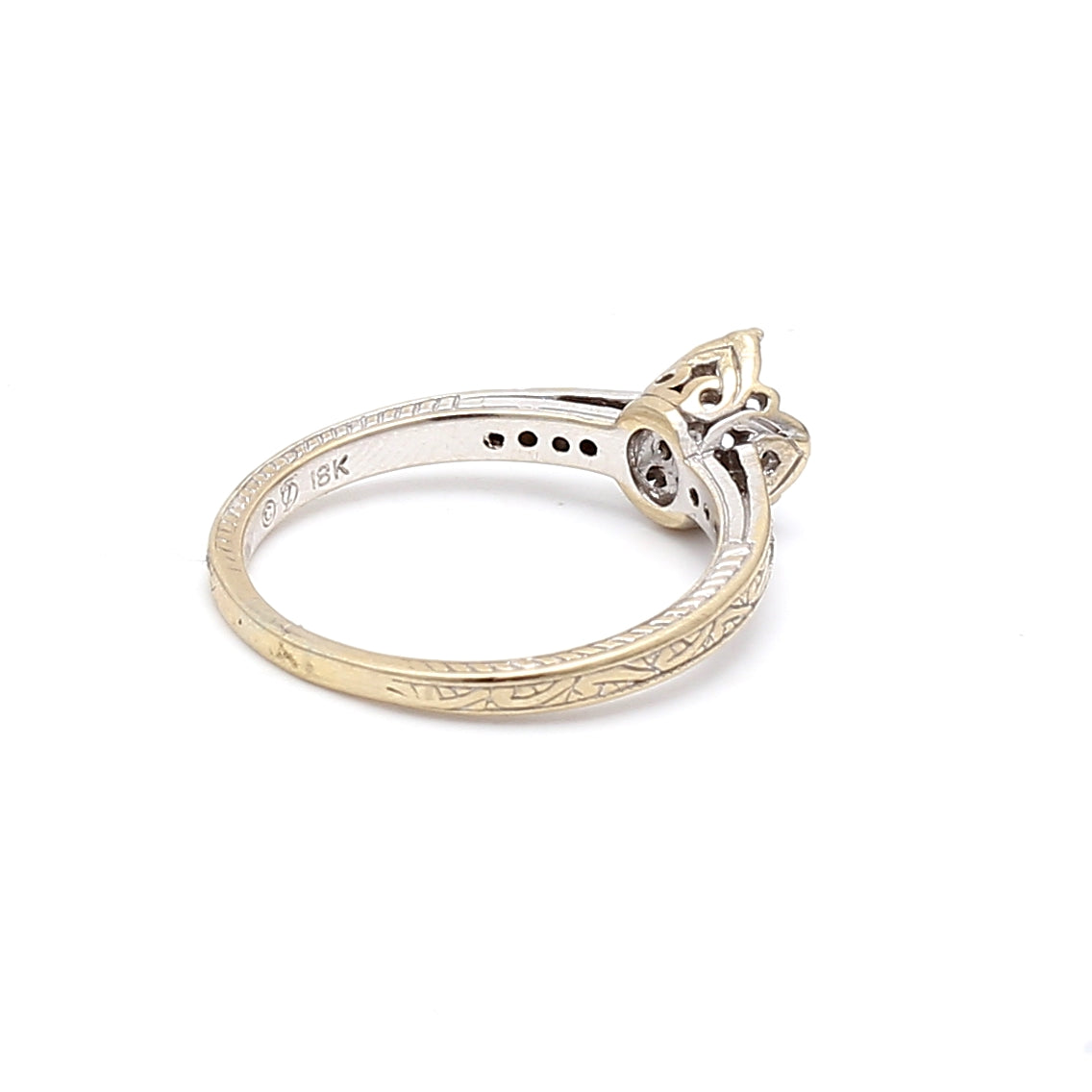 0.80 Carat Round Brilliant Diamond 18 Karat White Gold Semi Mount Ring