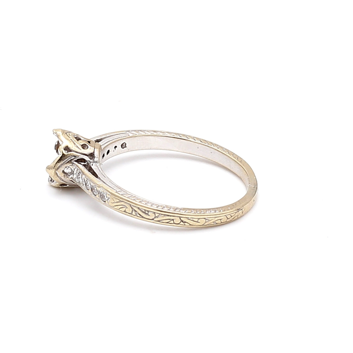 0.80 Carat Round Brilliant Diamond 18 Karat White Gold Semi Mount Ring