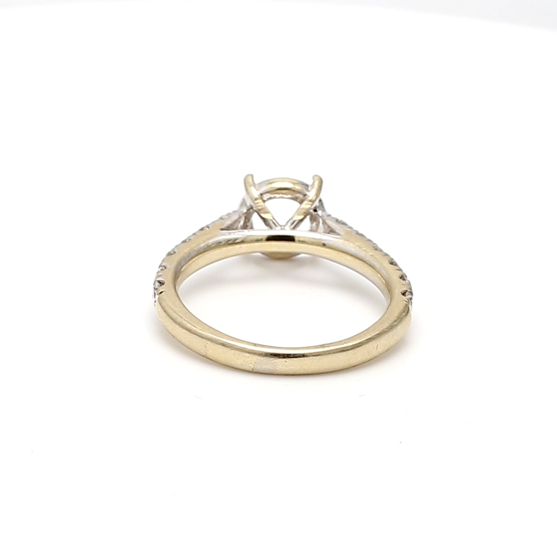0.68 Carat Round Brilliant G VS1 Diamond 14 Karat White Gold Semi Mount Ring