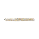 50.82 Carat Mix Cut VS-SI Diamond 18 Karat Two Tone Gold/Platinum Tennis Bracelet