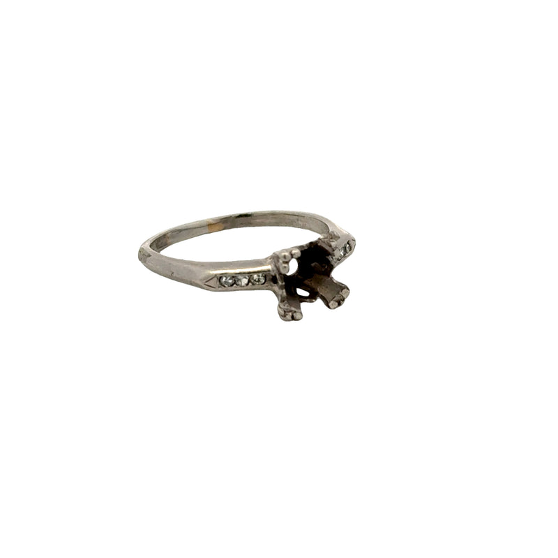 Diamond Platinum Semi Mount Ring