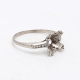 Diamond Platinum Semi Mount Ring