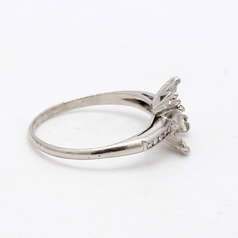 Diamond Platinum Semi Mount Ring