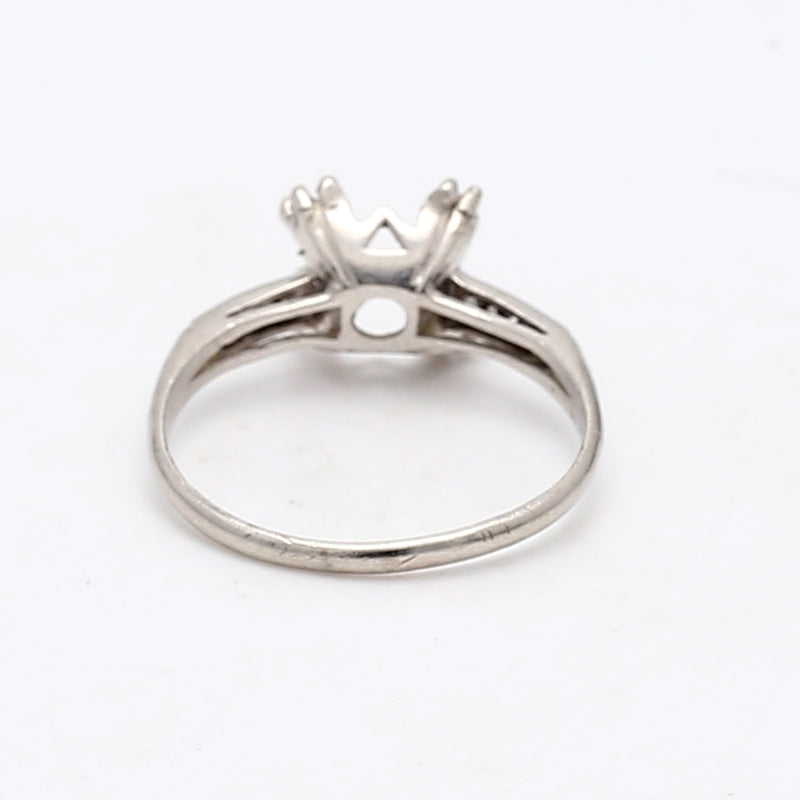 Diamond Platinum Semi Mount Ring