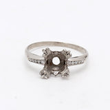 Diamond Platinum Semi Mount Ring