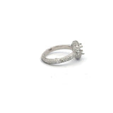 0.17 Carat Round Brilliant H I1 Diamond Platinum Semi Mount Ring