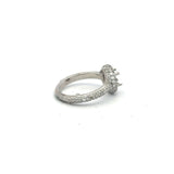 0.17 Carat Round Brilliant H I1 Diamond Platinum Semi Mount Ring