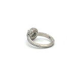 0.17 Carat Round Brilliant H I1 Diamond Platinum Semi Mount Ring