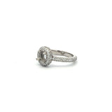 0.17 Carat Round Brilliant H I1 Diamond Platinum Semi Mount Ring