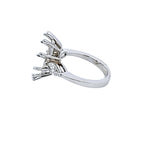 0.45 Carat Marquis Shape E SI1 Diamond 18 Karat White Gold Semi Mount Ring