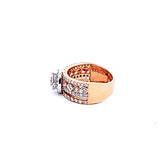 0.52 Carat Round Brilliant Diamond 14 Karat Rose Gold Fashion Ring