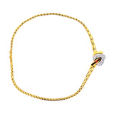 0.90 Carat Round Brilliant Diamond 18 Karat Yellow Gold Vintage Necklace