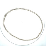 10.27 Carat Round Brilliant F I1 Diamond Platinum Riviera Necklace