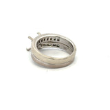 1.00 Carat Princess Cut H VS1 Diamond 14 Karat White Gold Semi Mount Ring