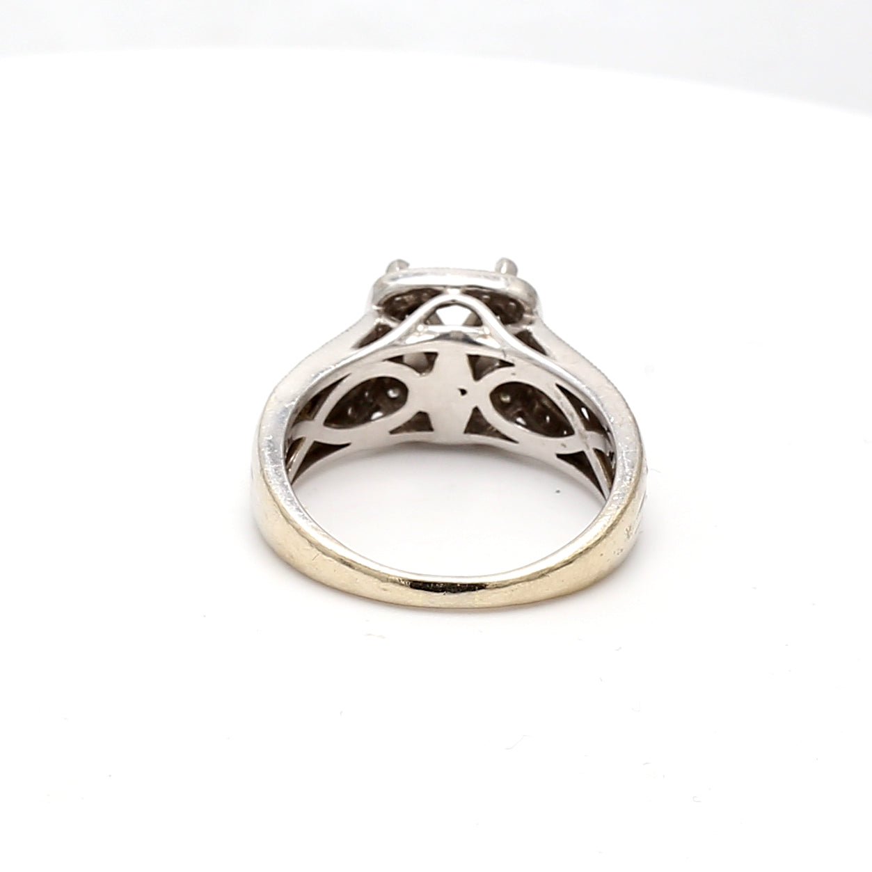 0.35 Carat Round Brilliant H SI1 Diamond 14 Karat White Gold Semi Mount Ring